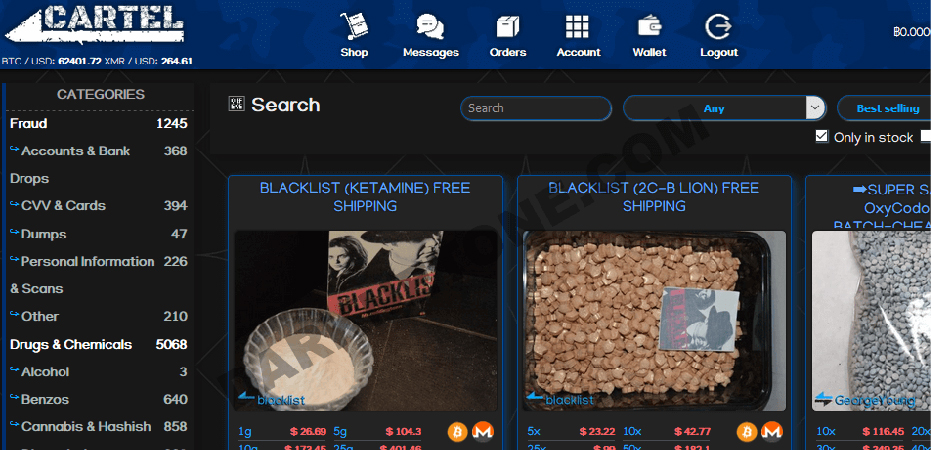 Cartel Deep Web Drugs Market